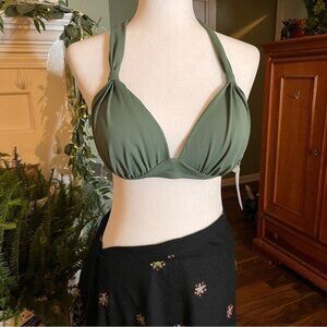 Balasami army green swimsuit top. Medium NWT
